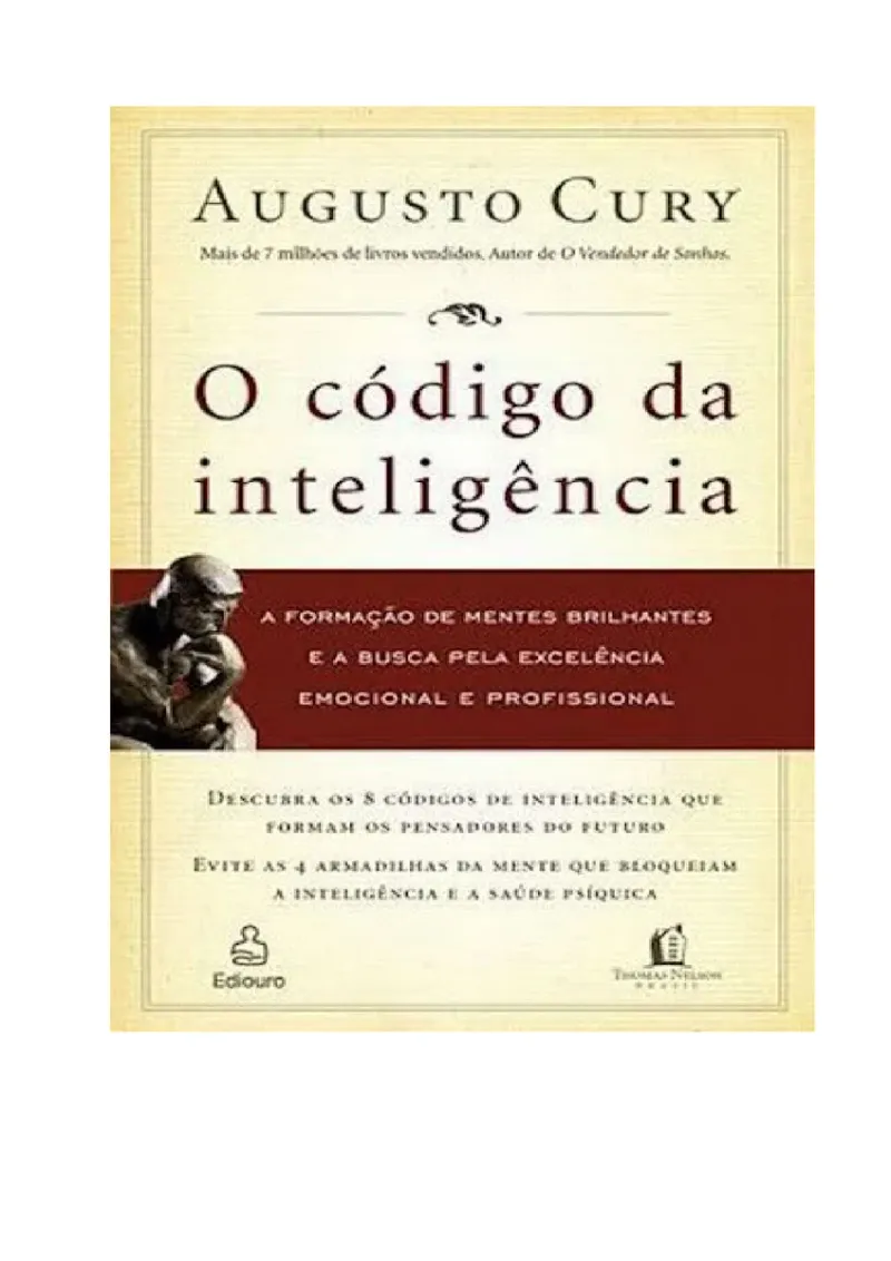 Capa do eBook O código da inteligência. Augusto Cury
