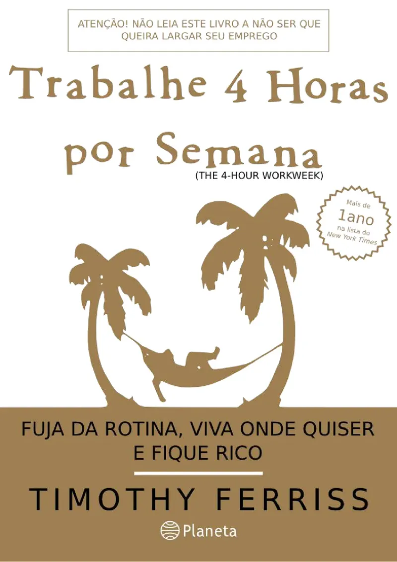 Capa do eBook Trabalhe 4 Horas Por Semana