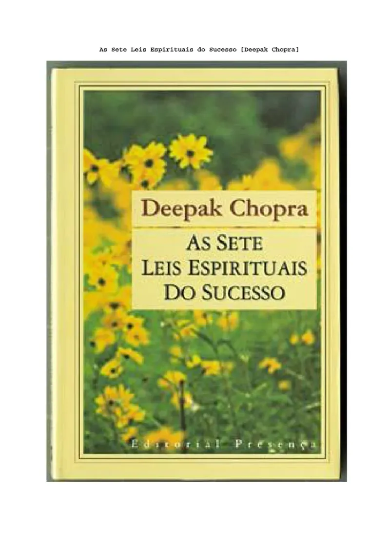 Capa do eBook As 7 Leis Espirituais do Sucesso de Chopra Deepak